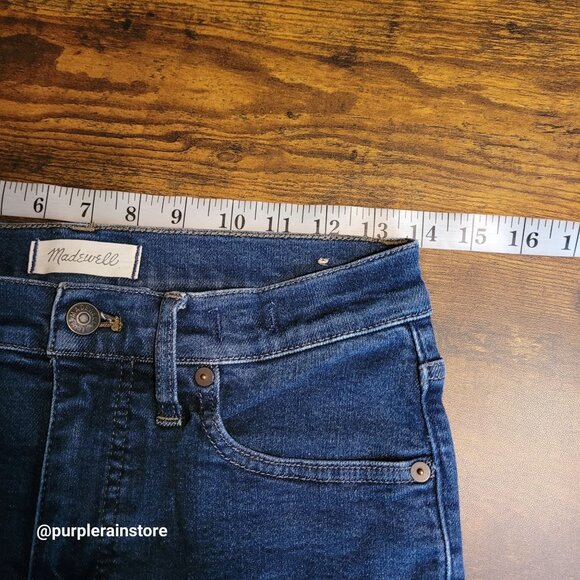 Madewell Jeans 27 Skinny 9" Mid Rise Woodland Wash MA938 Tummy Control Stretch - Picture 8 of 13